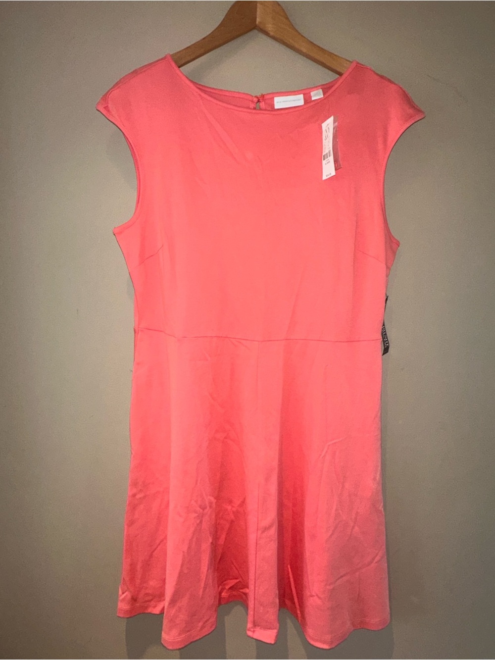 NY & Company Coral  Pink Sleeveless Fit-and-Flare Dress NWT XL